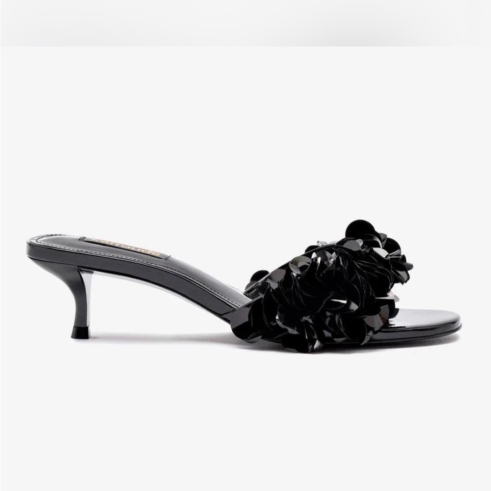 Larroude Black kitten disco heel